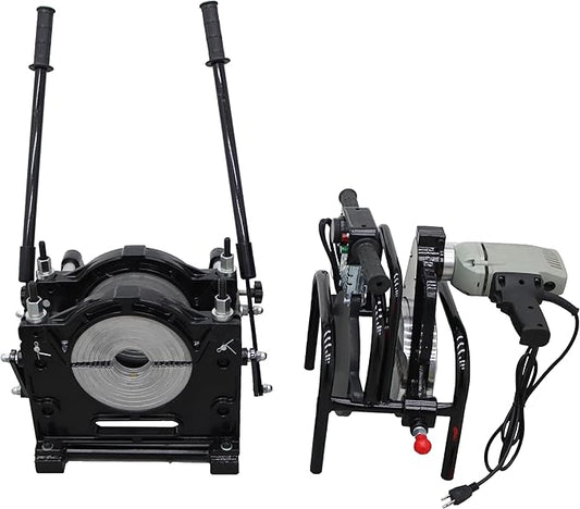 TECHTONGDA Pipe Welding Machine Electric Tube Butt Fusion Equipment for PE PP PB PVDF PPR 2.48-7.87inch Hand Push Two Clamps
