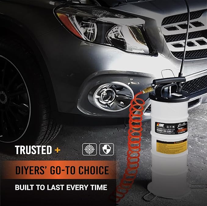 EWK 6.5L Pneumatic/Manual Oil Extractor, Oil Change Pump for Automotive Fluids Vacuum Evacuation, Fluid Extractor Pump Tool