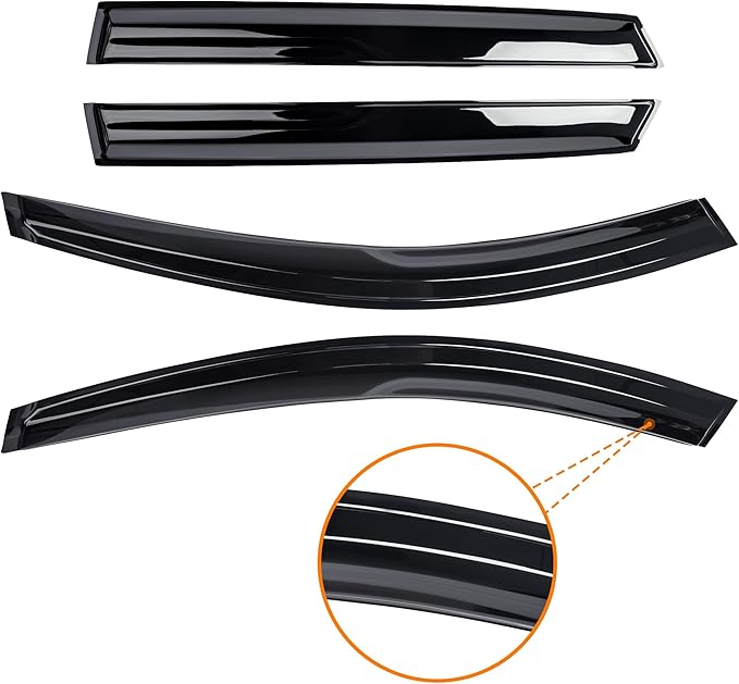 AUXKO Window Rain Guard for Chevrolet Trax 2024 2025 2026 LS LT 1RS 2RS ACTIV Outside Tape-On Shatterproof Sun Smoke Guard Vent Visor Side Wind Deflectors Accessories for Chevy Trax 2024 2025 2026