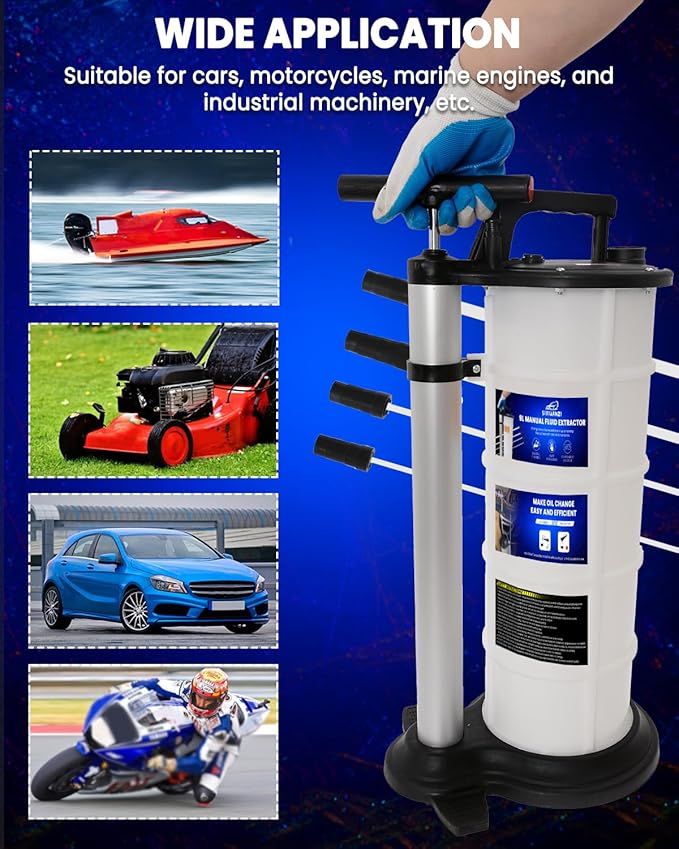SIXIWANZI Manual 9L Oil Extractor Pump, Fluid Extractor for Oil Change