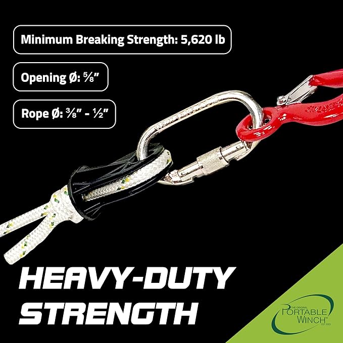 Portable Winch PCA-1360 RopeWizer - The Easy Splice for ⅜ to ½ inch Winch Rope, Heavy-Duty Thimble, 5620 lb MBS, Winch Accessories