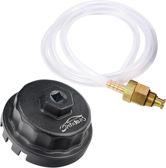 3mirrors Oil Filter Wrench, Oil Drain Tool Set Compatible with Toyota Lexus Scion Camry Tundra Highlander Sienna 2.0-5.7L Engine with 64mm Cartridge Style Oil Filter System