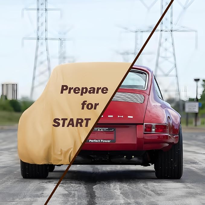 Prius Car Cover Waterproof All Weather Compatible with Toyota Prius 2004-2024, Outdoor Heavy Duty Anti-UV Car Covers Rain Sun Snow Protection with Zipper and Windproof Buckle