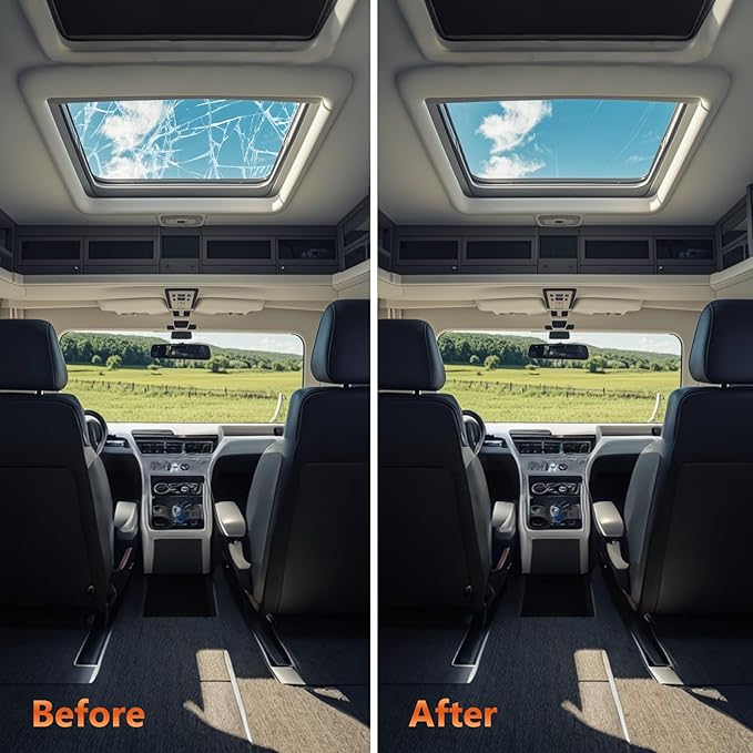 18" x 26" RV Skylight Replacement | RV Shower Skylight Replacement | Camper Skylight | Fit Standard 14" x 22" Openings | Clear