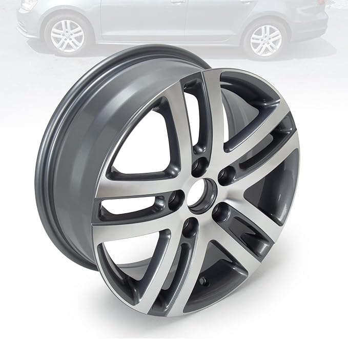 16'' x 6.5'' Aluminum Alloy Replacement for OE Wheel Rim Compatible with Jetta 2005-2018 - Direct Fit