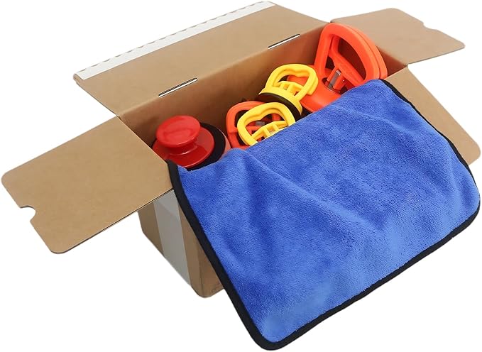 Dent Remover Tool for Car, Car Body Repair Dent Removal Tools, Orange Suction Cup Dent Puller, Hail Damage Repair Kit Dent Puller Tool