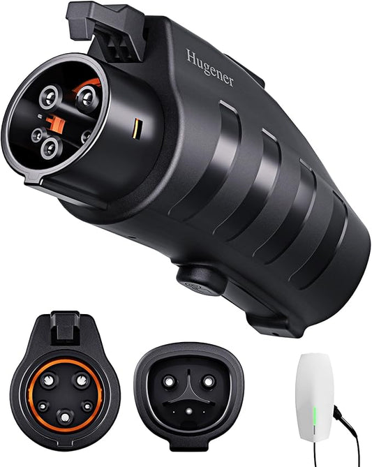 Adapter for Tesla to J1772 EV Charging, NACS Converter - 80Amp & 250V AC, Compatible with Tesla High Powered Connectors, Destination/Mobile Chargers for J1772 Electric Vehicles (Black)