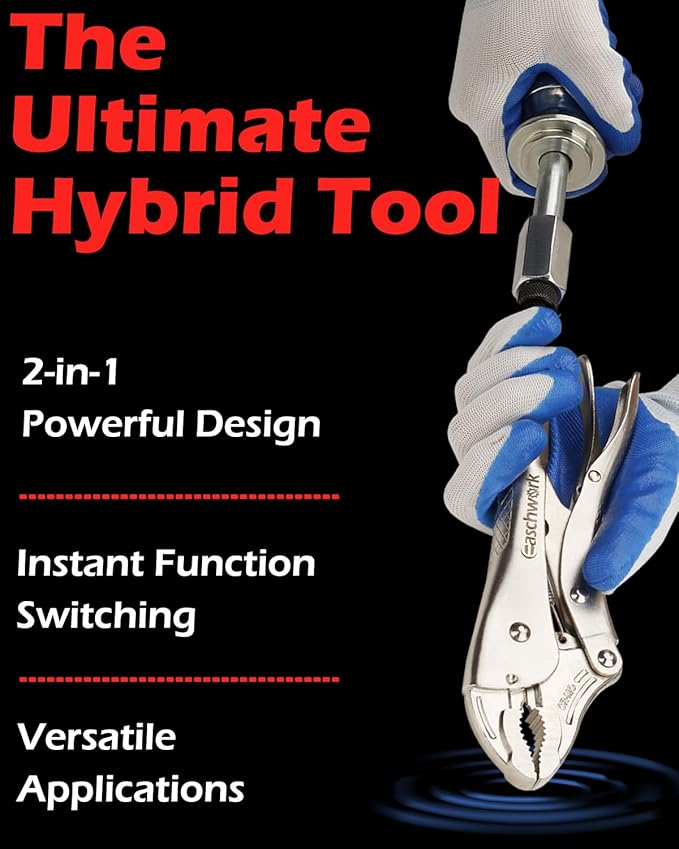 Locking Pliers Slide Hammer Puller with Quick Release Swivel Connector for Nail Bolt Pin Seal CV Axle Removal Tool,Silver