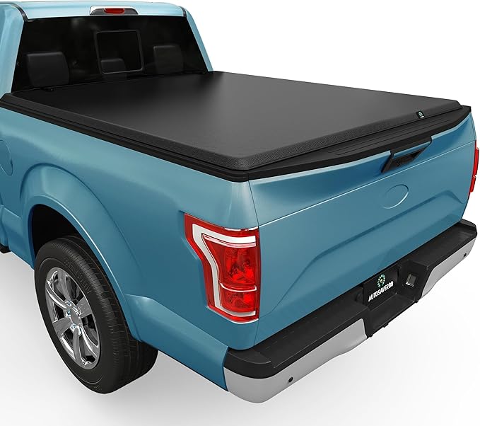 AUTOSAVER88 Soft Roll Up Truck Bed Tonneau Cover Compatible with 2015-2025 Ford F-150 (Excl. Raptor Series) 5.5ft Bed
