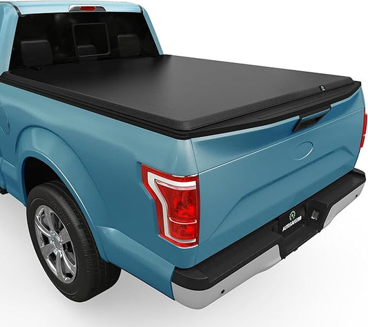 AUTOSAVER88 Soft Roll Up Truck Bed Tonneau Cover Compatible with 2015-2025 Ford F-150 (Excl. Raptor Series) 5.5ft Bed