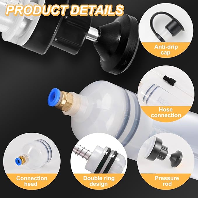 500CC Fluid Extractor Pump Automotive, Oil Pump Extractor, Upgrade Fluid Pump Automotive, Brake Fluid Extractor and Oil Syringe, Oil Suction Pump Extractor for Changing Oil