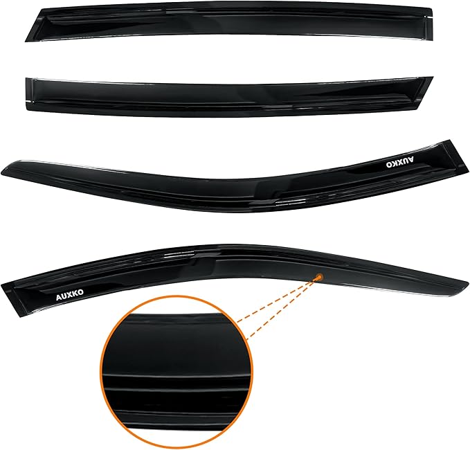 AUXKO Rain Guards for Buick Envista 2024 2025 2026, Window Vent Visors Smoke Accessory - Tape-On Rain Guard Window Visor for Buick Envista, Easy Install Car Side Window Wind Deflectors & Visors Black