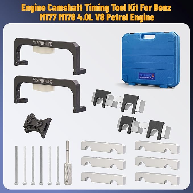 Engine Camshaft Alignment Tensioning Locking Timing Tool Compatible with Mercedes-Maybach S560L M177 M178 M176 4.0L AMG C63 C63S V8 Engine - OEM 177589014000, 177589001500