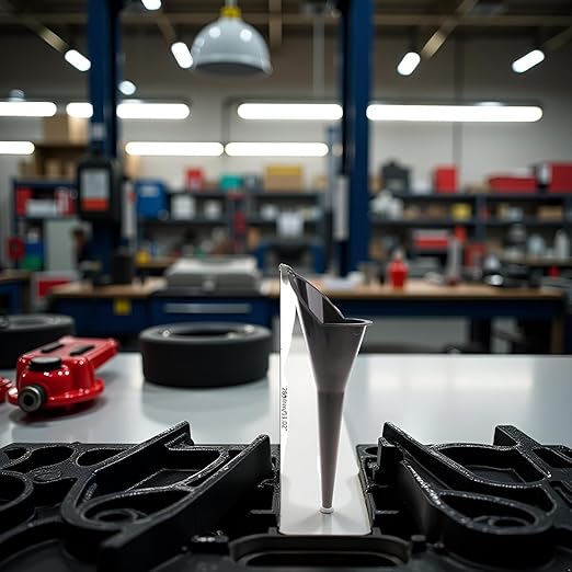 1Pc Black Multi-Function Auto Engine Oil Petrol Change Funnel, Oil System Tools, Large:28cm (11.02in), Multi-Function Long Stem Plastic Funnel for Car Motorcycle ATV Boat