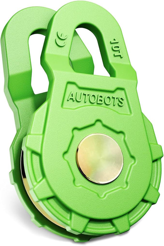AUTOBOTS Snatch Block (22046LBS Work Load Limit) for Winch Recovery,Heavy Duty Forged Steel Snatch Block Pulley for Truck, UTV, ATV Green