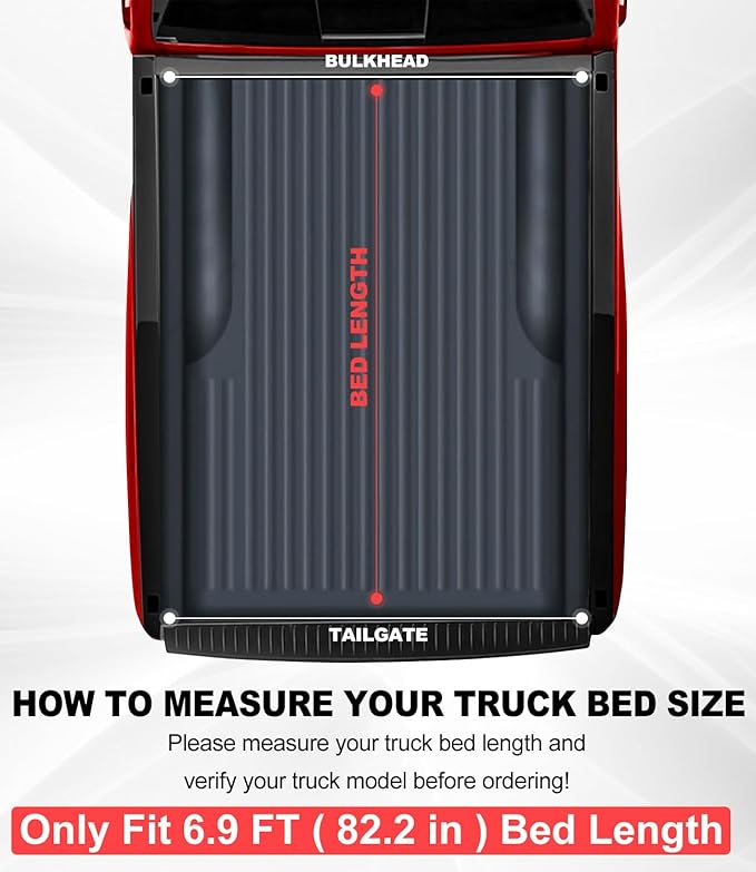 FASTFIT F3 Flip-Up Tonneau Cover for 2020-2025 Silverado/Sierra 2500 HD 3500 HD with 6.9FT Bed (82.2"), not fit Carbon Pro Bed | FRP Hard Folding Truck Bed Cover | No-Drill | 100% Bed Access.