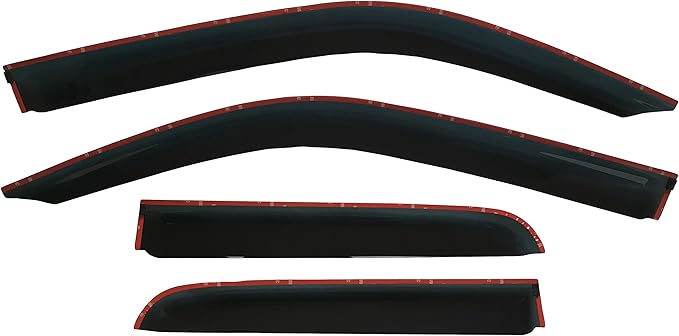 2019-2026 Tape-On Rain Guards for Dodge RAM 1500 Quad cab only Side Window Visor Deflectors Durable Tinted Shades 2019 2020 2021 2022 2023 2024 2025