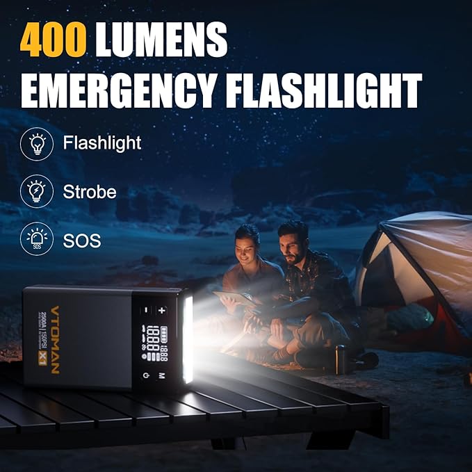 VTOMAN X1 Jump Starter with Air Compressor, Car Battery Jumper Starter (2500A, Up to 8.5L Gas/6L Diesel Engine) with 150PSI Auto Tire Inflator, 12V Portable Booster Pack, Lithium Jump Box Charger-Gray