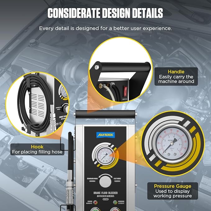 Brake Bleeder Kit Automotive,Brake Fluid Bleeder Exchanger Machines,Brake Oil Fluid Extractor Pump,Professional Pulsating Brake Oil Fluid Bleeding Tool,Automatic Vacuum Brake Bleeder One Person