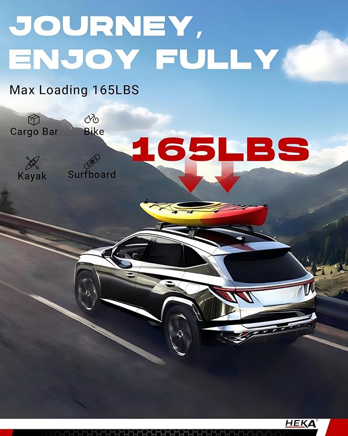 Nextgen Roof Rack Cross Bars for Hyundai Tucson 2022-2026 SEL N Line Limited NX4 Blue Hybrid XRT SE with Side Rails Lockable Crossbars Surfboards Kayaks Canoe Luggage