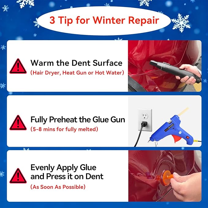 Super PDR Paintless Dent Repair Kit - 42Pcs Car Dent Puller for Small and Medium Car Dents and Ding Auto Dent Remover Tools