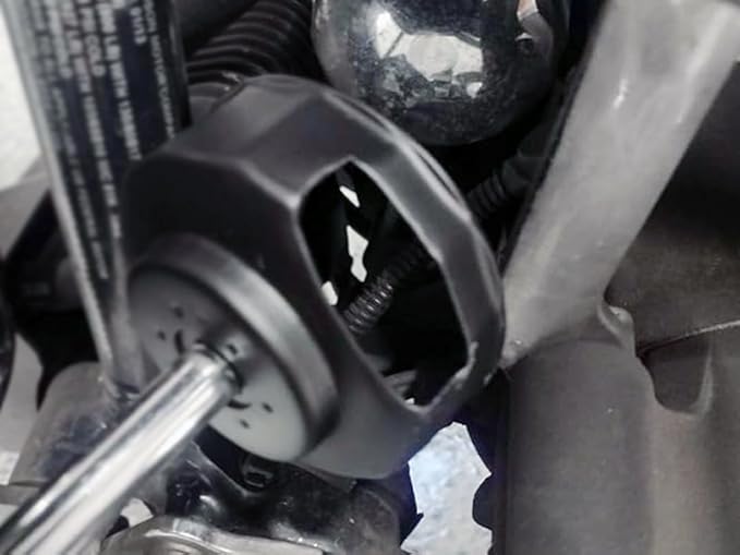 HDBUBALUS Oil Filter Wrench Tool for Harley, Oil Filter Cap Removal Tool Socket For 1984-later Harley Motorcycle Oil Change Filters with 76 x 14 Flutes (Except '15-later XG)