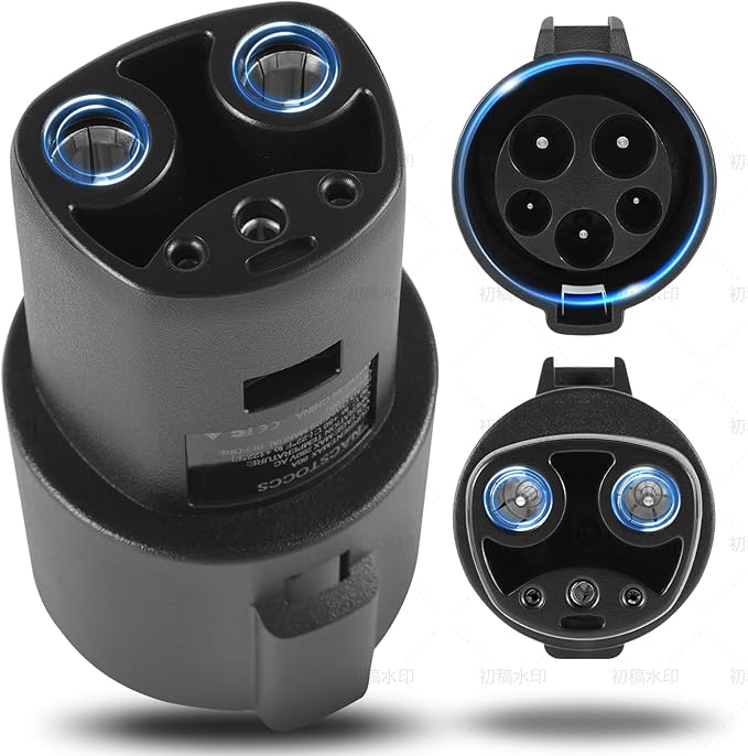 J1772 to Tesla Charger Adapter, Up to 80A 280V - J1772 to NACS Adapter for Tesla Model 3/Y/X/S with Safety Certified Charger Plated Efficient Charging Design