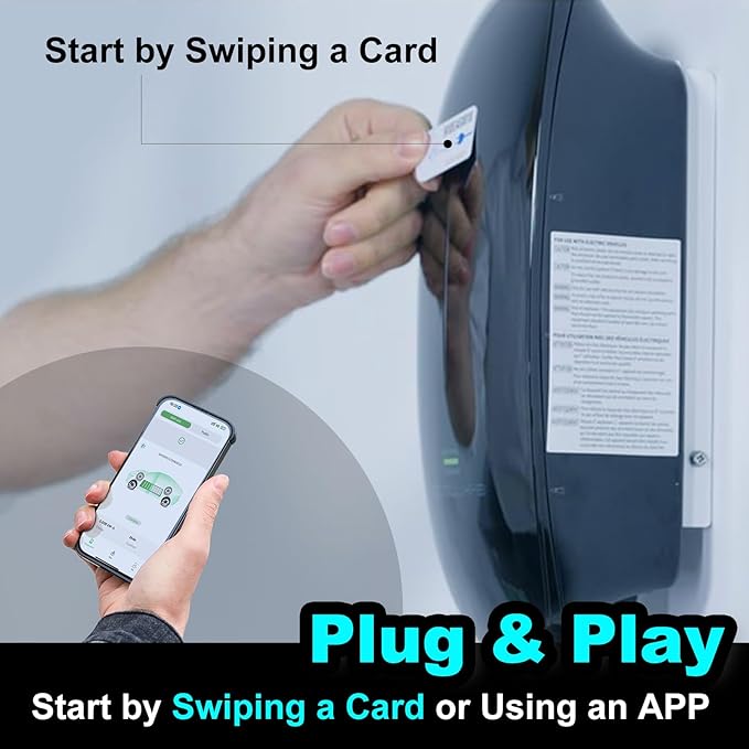 Level 2 EV Charger 40Amp - 9.6 KW 240V Home EV Charger, NEMA 14-50 Plug, Fast Car Charging Station J1772 25ft Cable UL FCC&Energy Star Certified, Smart Electric Vehicle Charging Stations