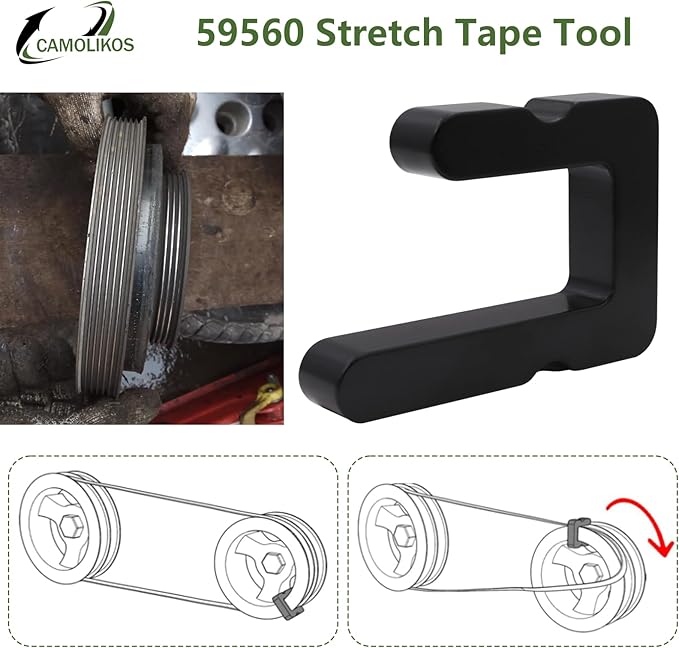 2-Sided 59560 Stretch Belt Tool for GM for Lisle 5.3, 6.2 6.6L Gas Engines