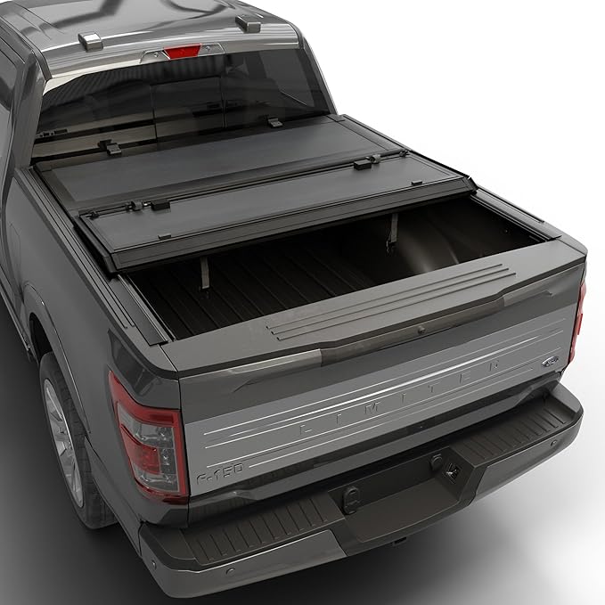 Low Profile Tri Fold Tonneau Cover Fits 2015-2026 Ford F-150 5'5" Bed (66")
