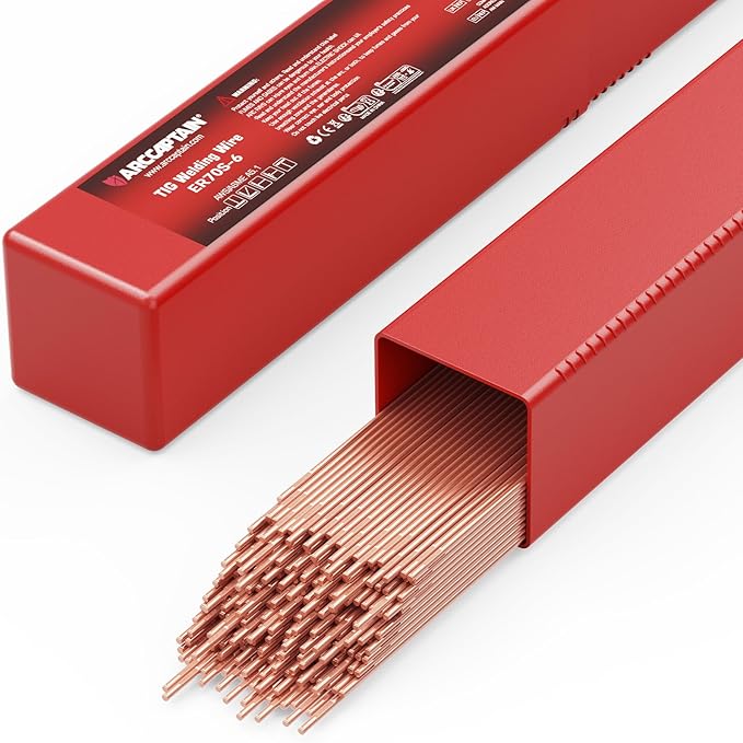 ARCCAPTAIN Mild Steel TIG Welding Rod ER70S-6, Welding Wire Filler Rod, 3/32" X 16", 5LB