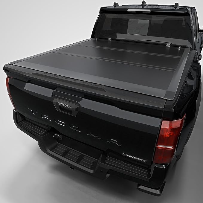 Low Profile Tri-fold Truck Bed Tonneau Cover Compatible with 2016–2023 Toyota Tacoma | 6'2" (73.7") Bed | CFLPX022