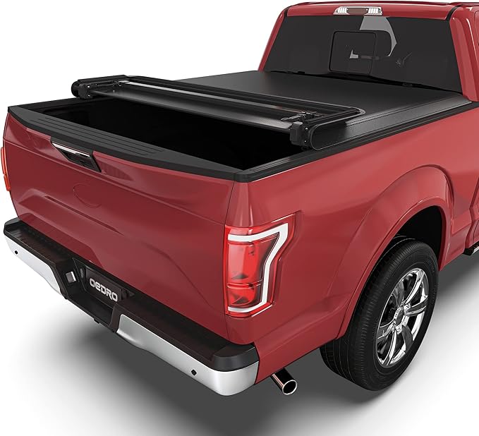 OEDRO Soft Quad Fold Tonneau Cover Truck Bed Covers Compatible with 2015-2025 Ford F-150 F150, Styleside 6.5ft Bed