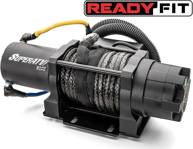 SuperATV 4500 LB Winch Compatible with 2016-2021 Honda Pioneer 1000/1000-5 / Deluxe | 2017-2021 Limited Edition | Ready-Fit Black Ops Winch | Preassembled and Wired | 50' Remote Range