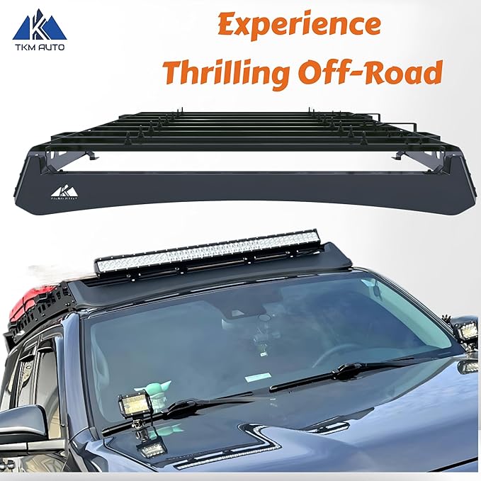 Black Roof Rack Cargo Storage Compatible with 2010-2024 4Runner (Full Size)