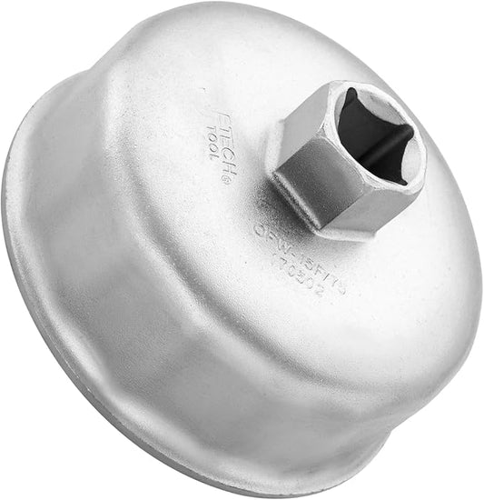 Jetech Oil Filter Cap Wrench 75mm x 15 Flute, Cartridge Type Socket Removal Tool with 15 Flutes and 75mm Inner Diameter