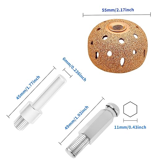 53Pcs Tire Patch Kit Heavy Duty, Tire Repair Tools 55 mm Tungsten Steel Buffing Wheel with 32mm/42mm/58mm Tire Patches, Tire Inner Liner Scraper, Tire Patch Roller for Car Motorcycle Bike Grinding