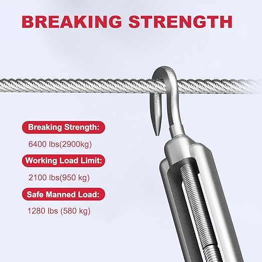 1/4" Stainless Steel Cable,7x19 Strand Aircraft Wire Rope,Cable for and Outdoor Pulley Cables,Breaking Strength 6400 Ibs (1, 200FT)