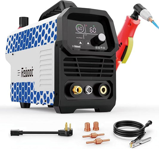 Reboot Plasma Cutter 60A, Large Integrated LED Digital Display, 120/240V Plasma Cutter Machine with IGBT Inverter, 1/2 Inch Clean Cut 5/8 Inch Max Cut RBC6000D Max