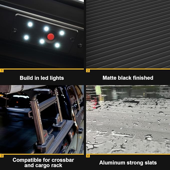 ONINE Pull-Lock-Go Retractable Hard Tonneau Cover Custom fit 2019-2026 Chevy Silverado/GMC Sierra 1500 5.8ft Truck Bed (69.9”), Aluminum Matte Black, Compatible for Crossbar and Cargo Racks.