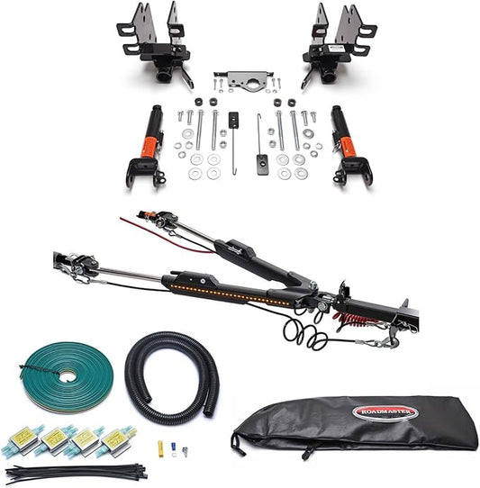 Roadmaster Nighthawk Tow Bar and Baseplate Combo with Universal Economy Wiring Kit fits 2019-2025 Gladiator JT | Easy Maintenance | Includes TrendsAuto Decal