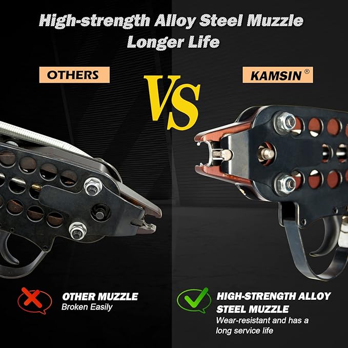 K-SC760 16 Gauge 1/2-Inch Hog Ring Gun, 3.0-4.8mm Closure Diameter Pneumatic Hog Ring Tool, Automatic Hog Ring Plier, Hog Ring Tool for Fencing, Cages (K-SC760 C Ring Gun)