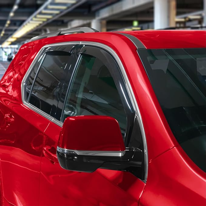 Voron Glass in-Channel Extra Durable Rain Guards for Chevrolet (Chevy) Traverse 2018-2023, Window Deflectors, Vent Window Visors, 4 Pieces - 220118