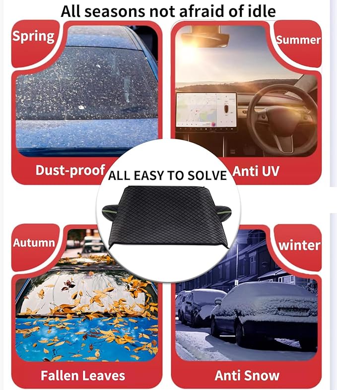 Custom fit for Subaru Windshield Snow Covers, 8 Layers WAaterproof Windproof Protection, UV, Winter Magnetic Windshield Frost Cover, for Subaru Accessories (for Subar-u Forester)