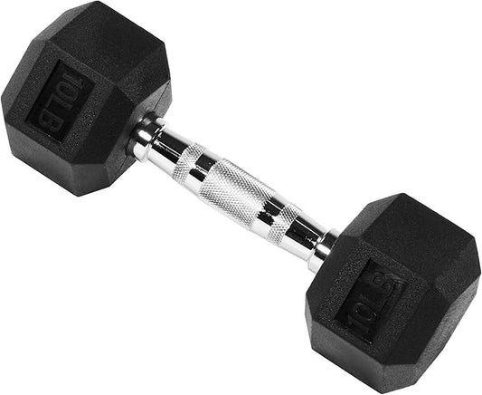 OLIXIS Rubber Hex Dumbbells，Assorted Weights for Home Gym Workouts, Strength Building & Fitness Training