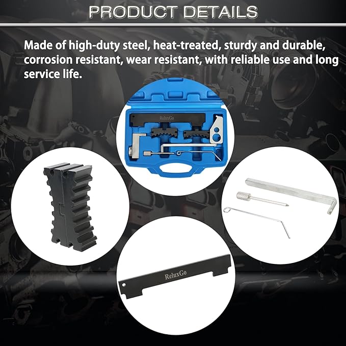 Engine Camshaft Tensioning Locking Alignment Timing Belt Tool Kit for Chevy Cruze Aveo Alfa Romeo Fiat 16V 1.4 1.6 1.8 en6340 km6340