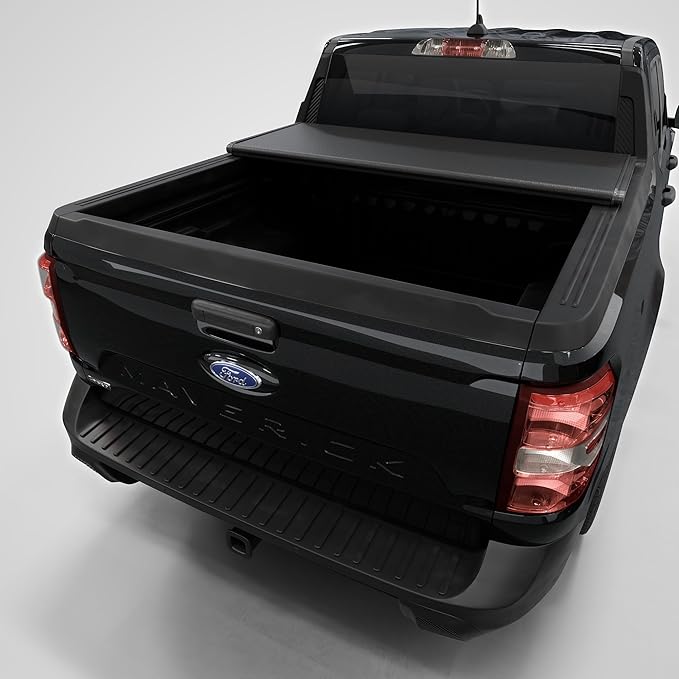 Low Profile Tri Fold Truck Bed Tonneau Cover Compatible with 2022-2026 Ford Maverick 4'6" (54.4") Bed | CFLPX037