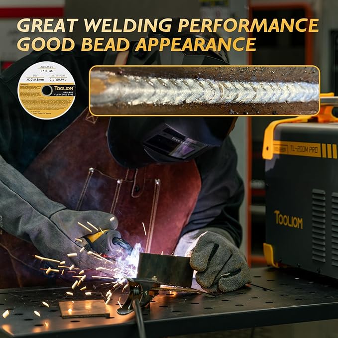 TOOLIOM E71T-GS .030" Diameter 2-Pound Spool Flux Core Self-shielded Carbon Steel MIG Welding Wire