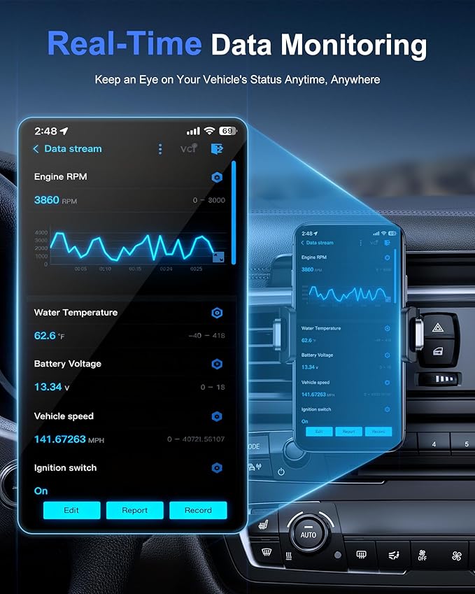 GOOLOO DEEPSCAN DS200 OBD2 Scanner Diagnostic Tool, Bluetooth Wireless All System Diagnostics for iOS & Android, Bi-Directional Control, 8+ Hot Reset, Code Reader, Live Data & Performance Test