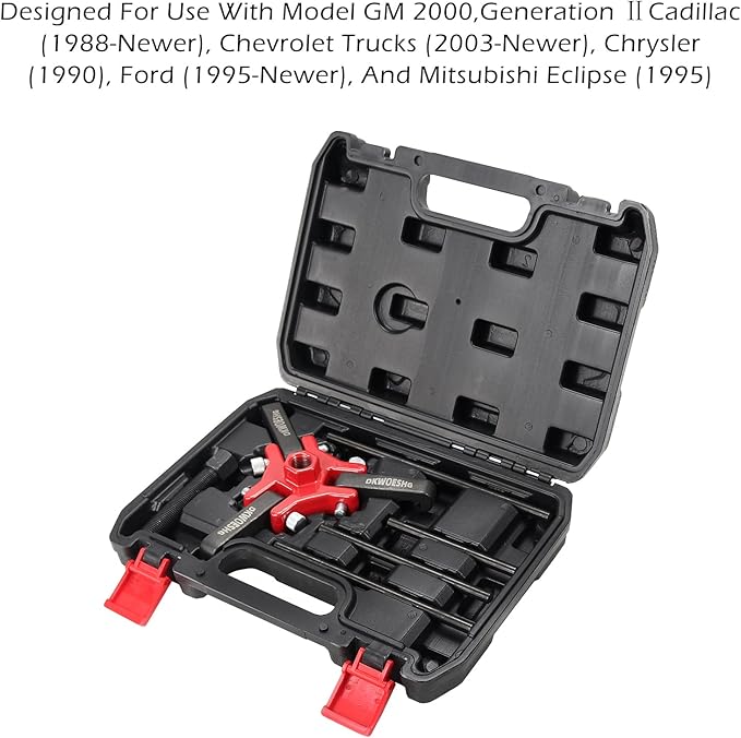 Harmonic Balancer Puller & Crankshaft Pulley Removal Tool Kit - 3 Jaw Puller Set Compatible with GM, Chevrolet, Cadillac, Chrysler, Ford, Dodge, Jeep, LS Engine, and More